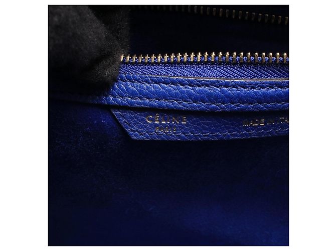 Céline Bolso Tote Celine Luggage Micro Shopper Azul - vista 4