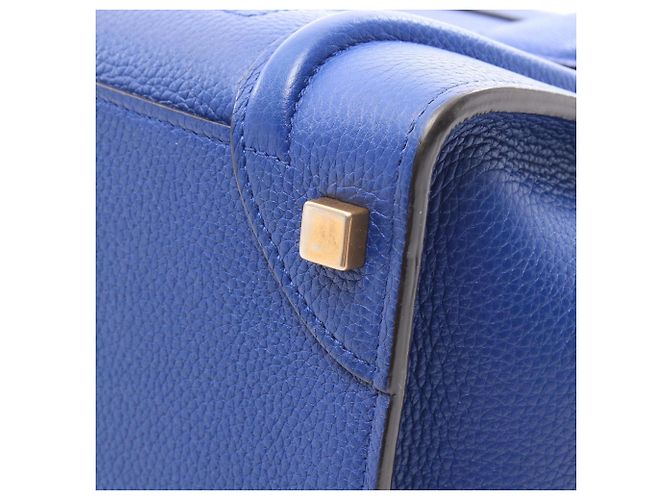 Céline Bolso Tote Celine Luggage Micro Shopper Azul - vista 5