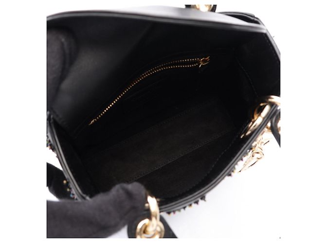 Christian Dior Lady Mini Beaded 2-Way Handbag Black Multiple colors - view 3