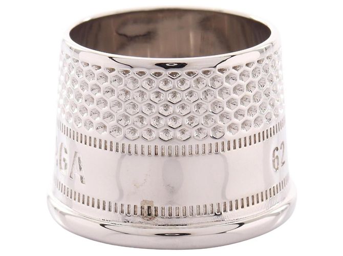 Anello Balenciaga THIMBLE Band Ring Argento - vista 2