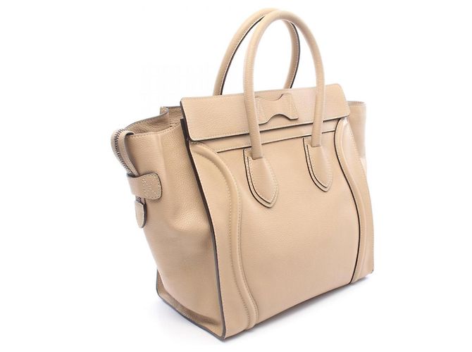 Céline Celine Luggage Mini Shopper Handtasche Beige - Ansicht 2
