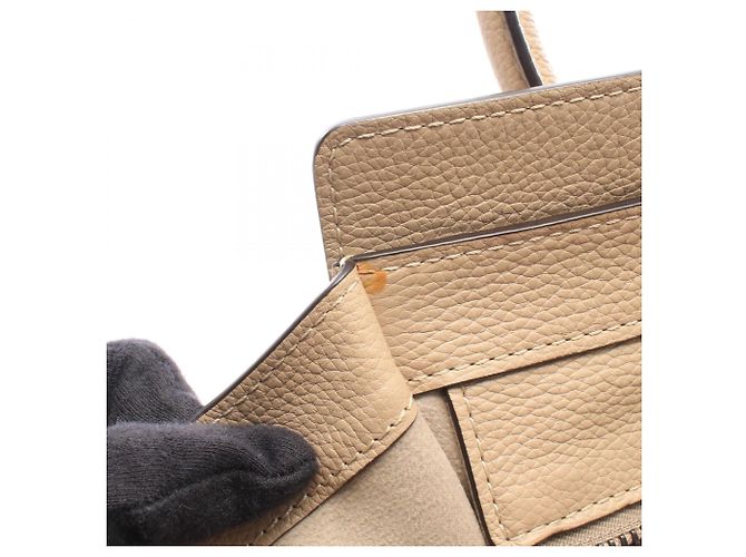 Céline Celine Luggage Mini Shopper Handtasche Beige - Ansicht 7