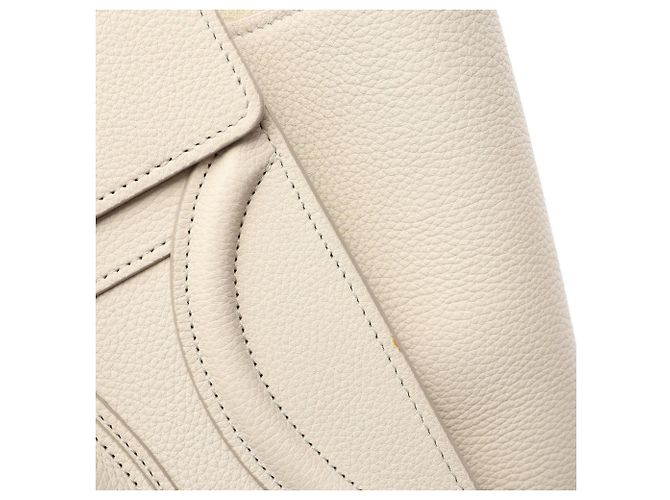 Céline Borsa Tote Celine Luggage Micro Shopper Bianco - vista 8