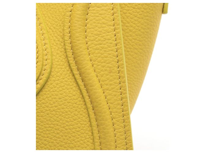 Céline Borsa a mano Celine Luggage Nano Shopper Giallo - vista 10