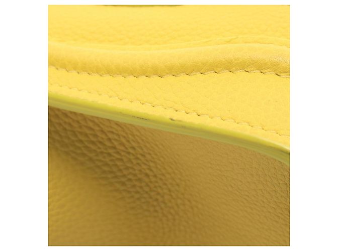 Céline Borsa a mano Celine Luggage Nano Shopper Giallo - vista 7