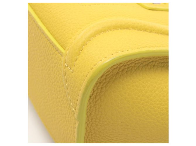 Céline Borsa a mano Celine Luggage Nano Shopper Giallo - vista 8