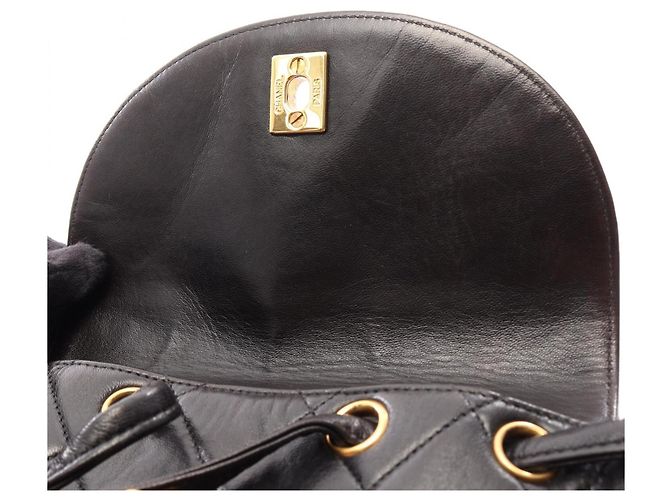 Chanel Matelassé Turnlock Chain Backpack Black - view 10
