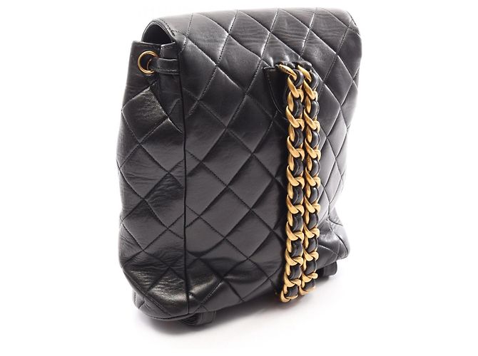 Chanel Matelassé Turnlock Chain Backpack Black - view 2