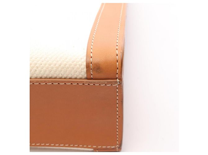 Céline Sac Cabas Vertical Large Celine Marron Blanc - vue 10