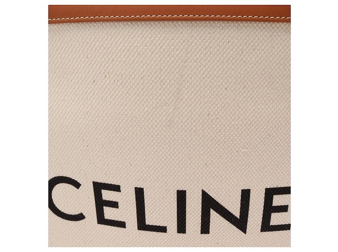 Céline Sac Cabas Vertical Large Celine Marron Blanc - vue 14