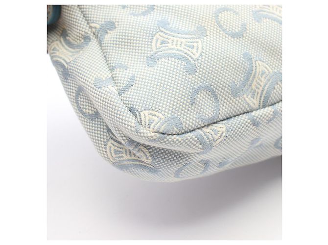Céline Bolsa Celine Paris Macadam Branco Azul - vista 12