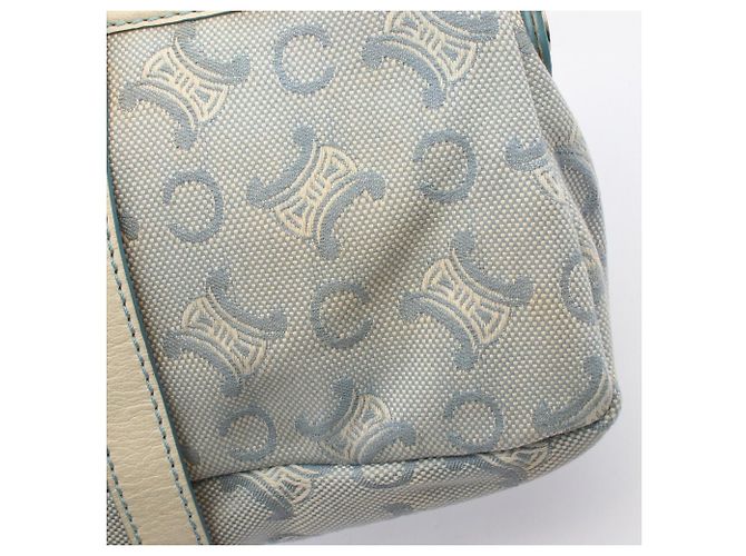 Céline Bolsa Celine Paris Macadam Branco Azul - vista 7