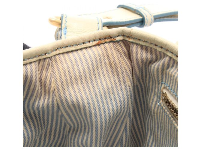 Céline Bolsa de Ombro Celine Macadam Branco Azul - vista 10