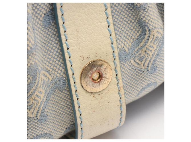 Céline Bolsa de Ombro Celine Macadam Branco Azul - vista 7