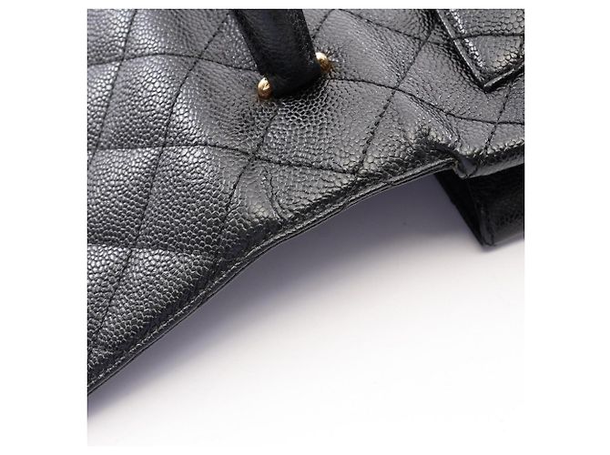 Borsa Chanel Matelassé in pelle di vitello granulata nera Nero - vista 10