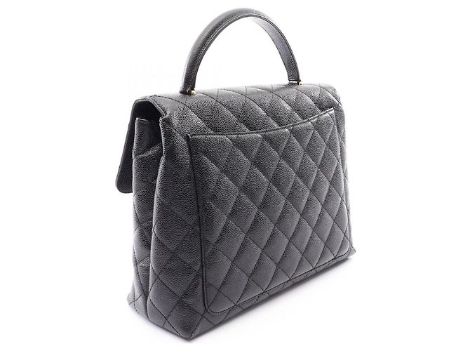 Borsa Chanel Matelassé in pelle di vitello granulata nera Nero - vista 2