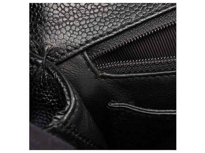 Borsa Chanel Matelassé in pelle di vitello granulata nera Nero - vista 6