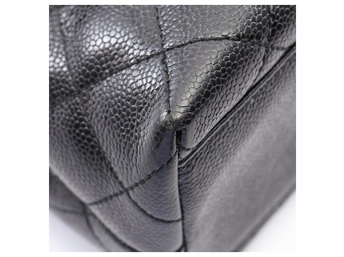 Borsa Chanel Matelassé in pelle di vitello granulata nera Nero - vista 8