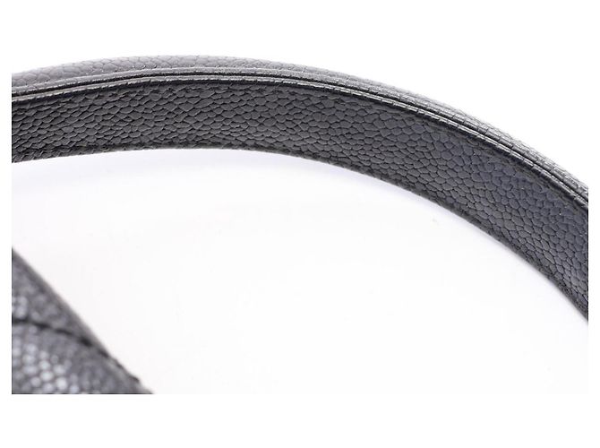 Borsa Chanel Matelassé in pelle di vitello granulata nera Nero - vista 9