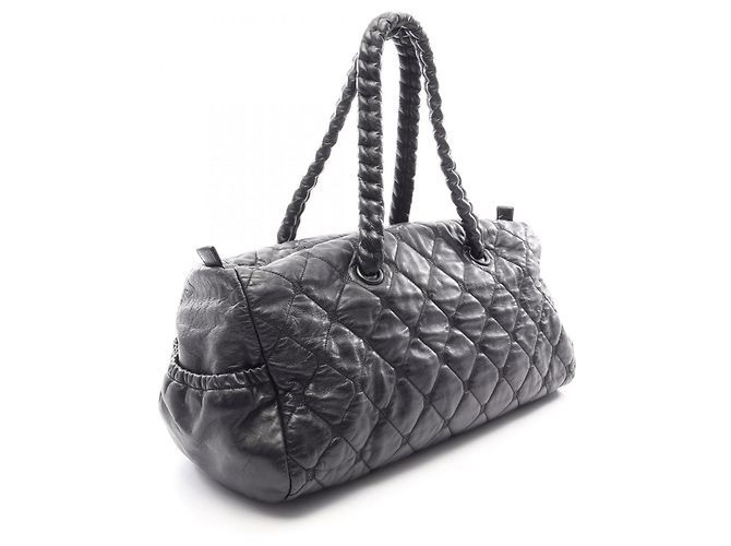 Borsa a mano Chanel Matelassé Boston Bag Nero - vista 2