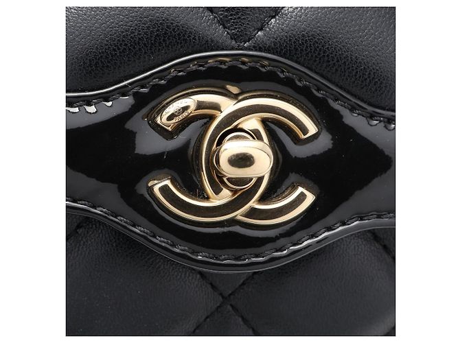 Borsa a tracolla Mini Flap Chanel Matelassé Nero - vista 8