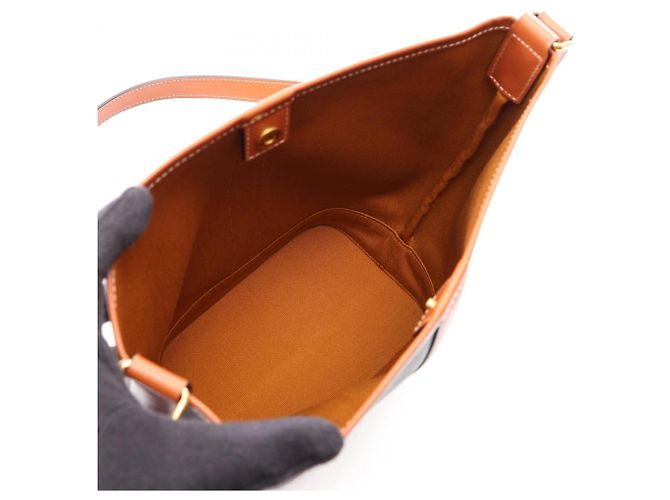 Céline Celine Small Bucket Triomphe Schultertasche Braun Schwarz - Ansicht 3