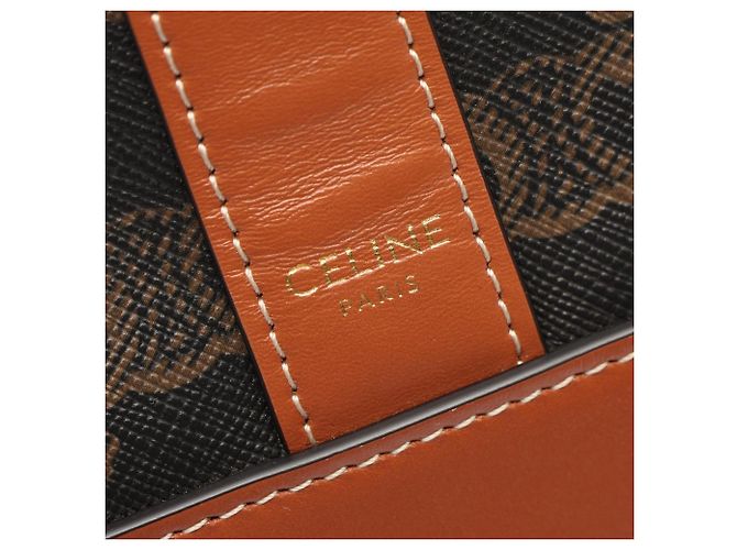 Céline Celine Small Bucket Triomphe Schultertasche Braun Schwarz - Ansicht 4