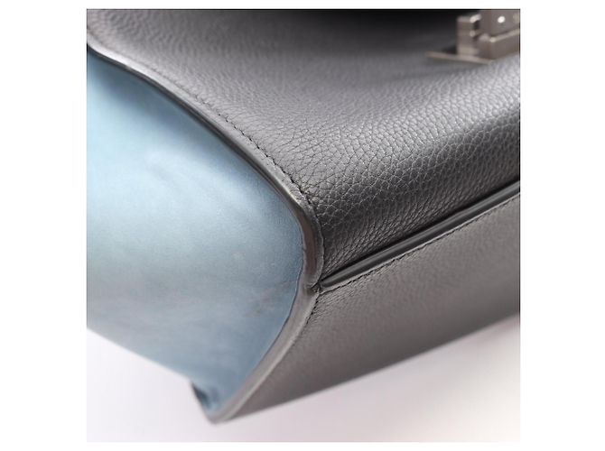 Céline Borsa a mano Celine Trapeze Small Nero Blu - vista 6