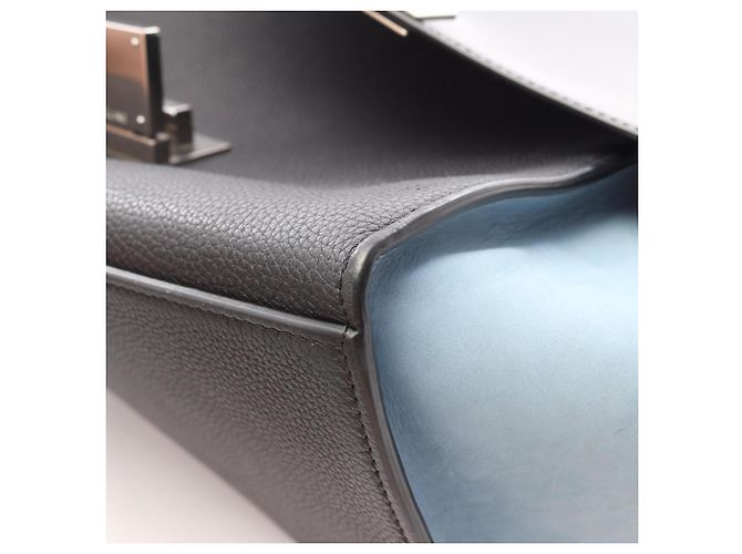 Céline Borsa a mano Celine Trapeze Small Nero Blu - vista 7