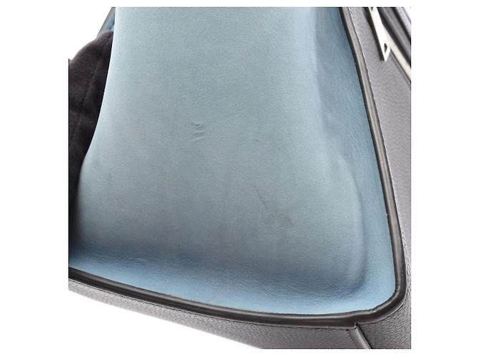 Céline Borsa a mano Celine Trapeze Small Nero Blu - vista 9