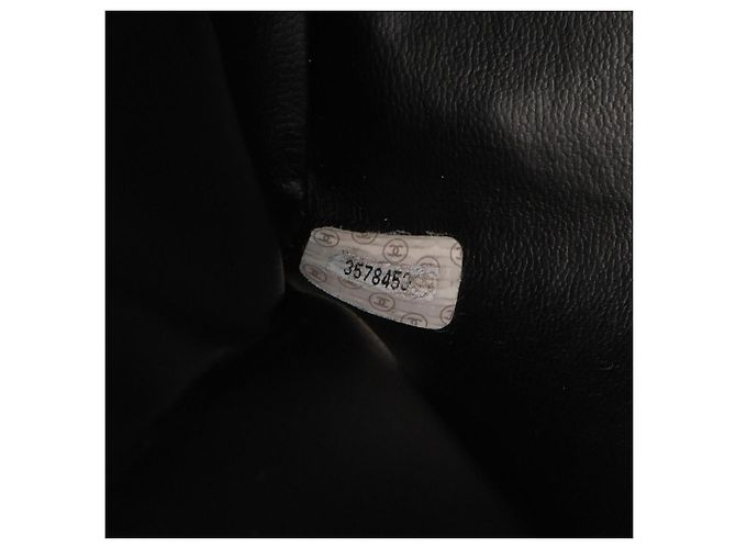 Borsa Bowling Chanel Matelassé Logo Nero Bianco - vista 5
