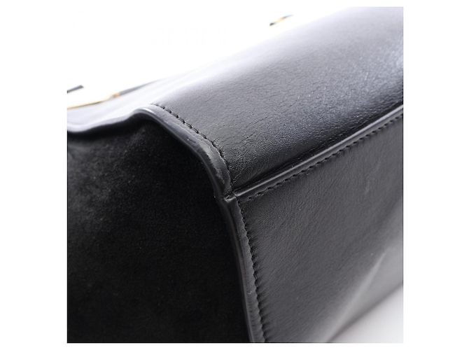Céline Borsa 2-Way Celine Trapeze Medium Nero Bianco - vista 10