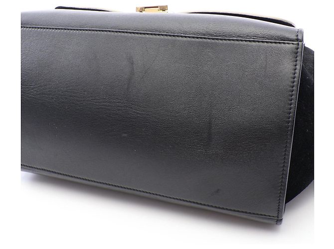 Céline Borsa 2-Way Celine Trapeze Medium Nero Bianco - vista 12