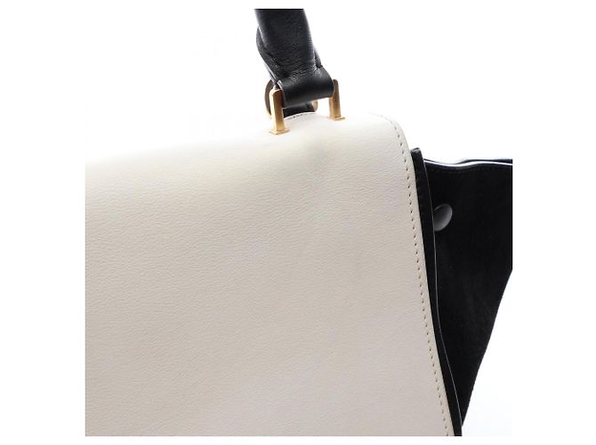 Céline Borsa 2-Way Celine Trapeze Medium Nero Bianco - vista 13