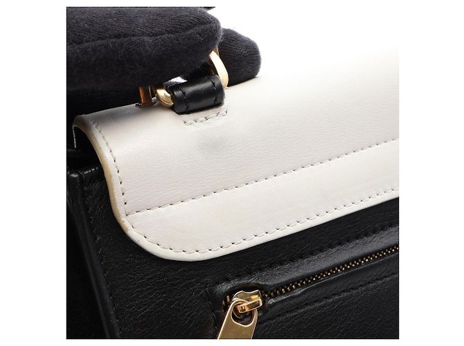 Céline Borsa 2-Way Celine Trapeze Medium Nero Bianco - vista 5