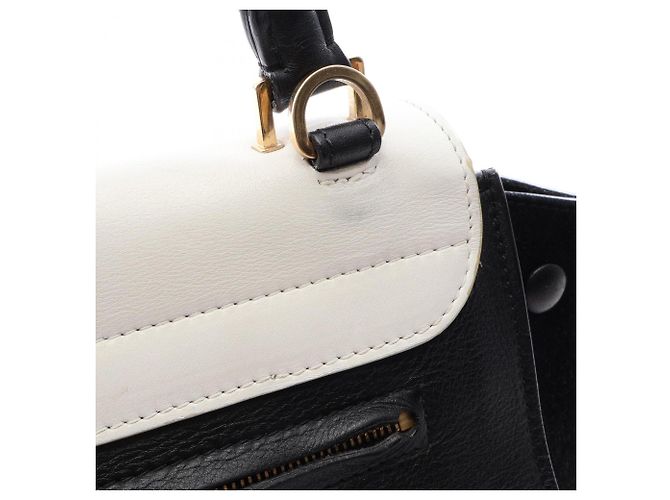 Céline Borsa 2-Way Celine Trapeze Medium Nero Bianco - vista 6