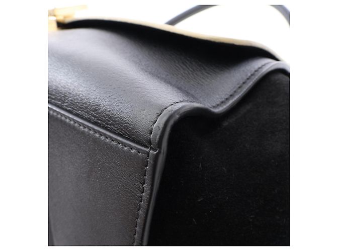 Céline Borsa 2-Way Celine Trapeze Medium Nero Bianco - vista 9