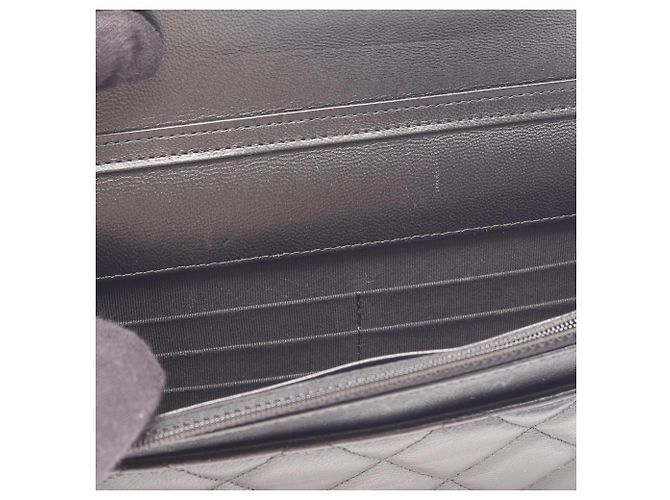 Borsa a tracolla Chanel Matelassé in pelle d'agnello nera Nero - vista 8
