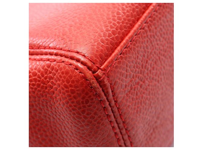 Borsa a tracolla Chanel in vitello grana rossa Rosso - vista 11