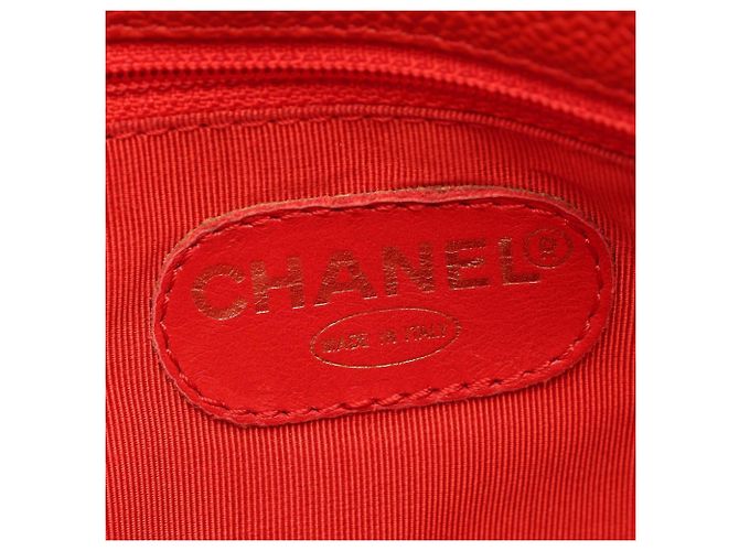 Borsa a tracolla Chanel in vitello grana rossa Rosso - vista 4