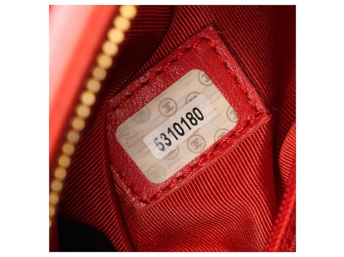 Borsa a tracolla Chanel in vitello grana rossa Rosso - vista 5