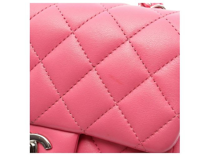 Borsa a tracolla Chanel Mini Matelassé in rosa - vista 11