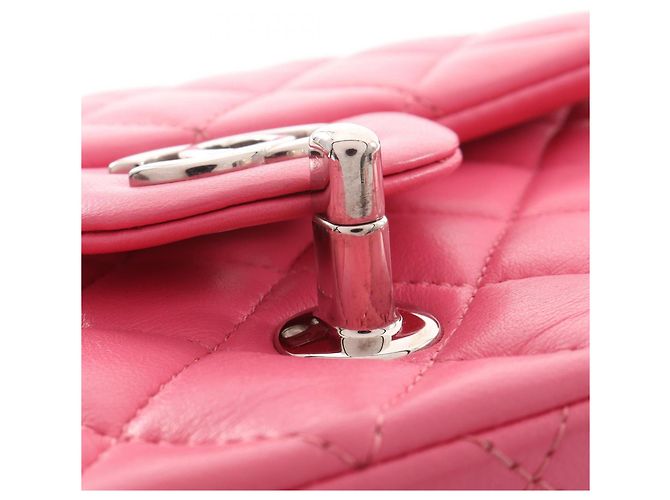 Borsa a tracolla Chanel Mini Matelassé in rosa - vista 6