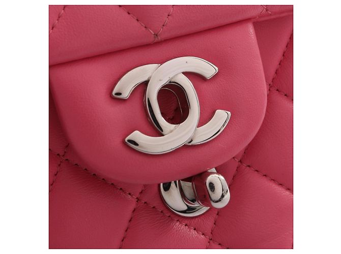 Borsa a tracolla Chanel Mini Matelassé in rosa - vista 7