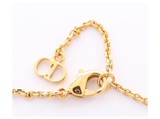 Collana Christian Dior Logo CD Bianco D'oro - vista 4