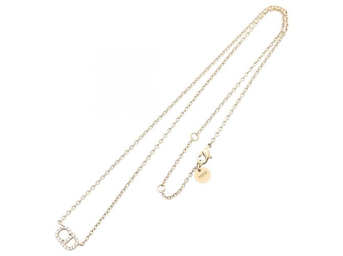 Collar Christian Dior CD Logo Dorado - vista 3