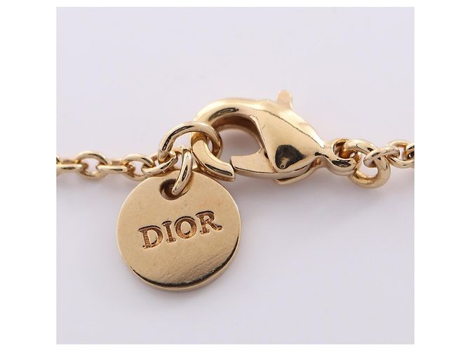 Collar Christian Dior CD Logo Dorado - vista 4