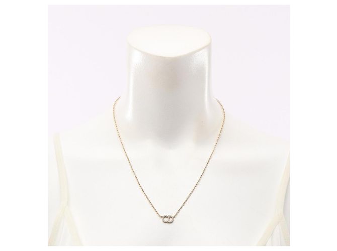 Collar Christian Dior CD Logo Dorado - vista 5