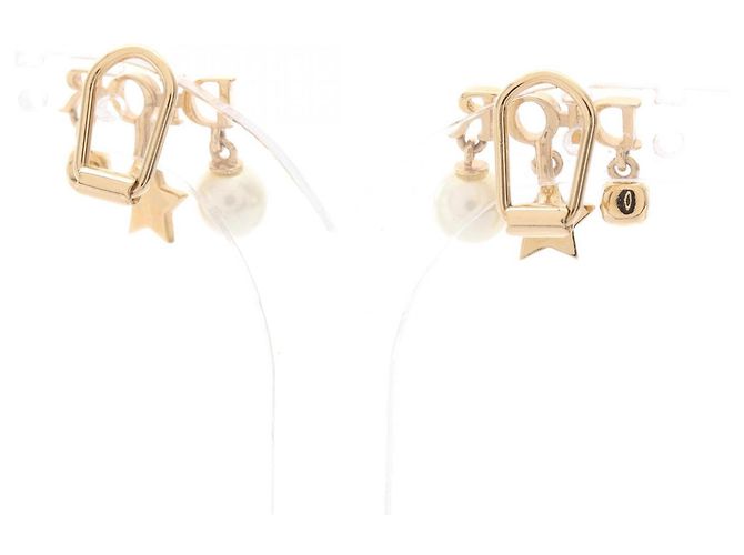 Christian Dior DIO(R)EVOLUTION Clip-Ohrringe Weiß Golden - Ansicht 2