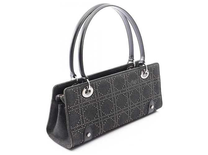 Borsa Christian Dior Cannage borchiata Nero - vista 2